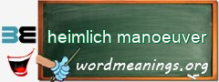 WordMeaning blackboard for heimlich manoeuver
